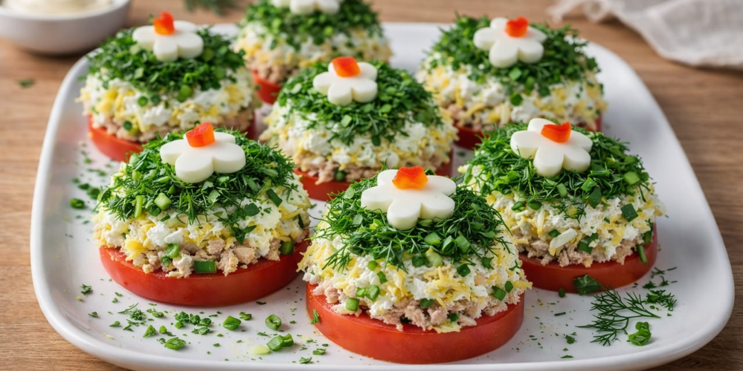 Вкуснейшая закуска из тунца — просто, красиво и очень вкусно