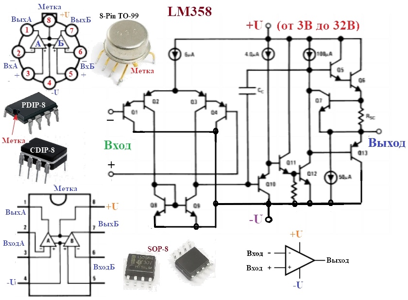 Микросхема LM358.