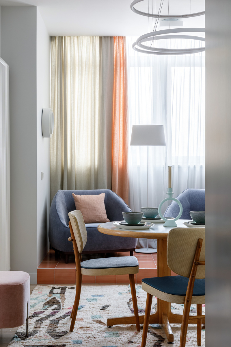 Гостиная, кухня и спальня связаны этническими берберскими мотивами