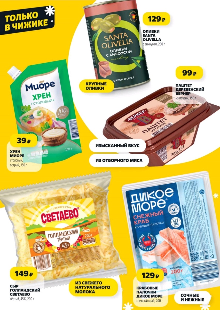 Электронный каталог товаров в Чижике.