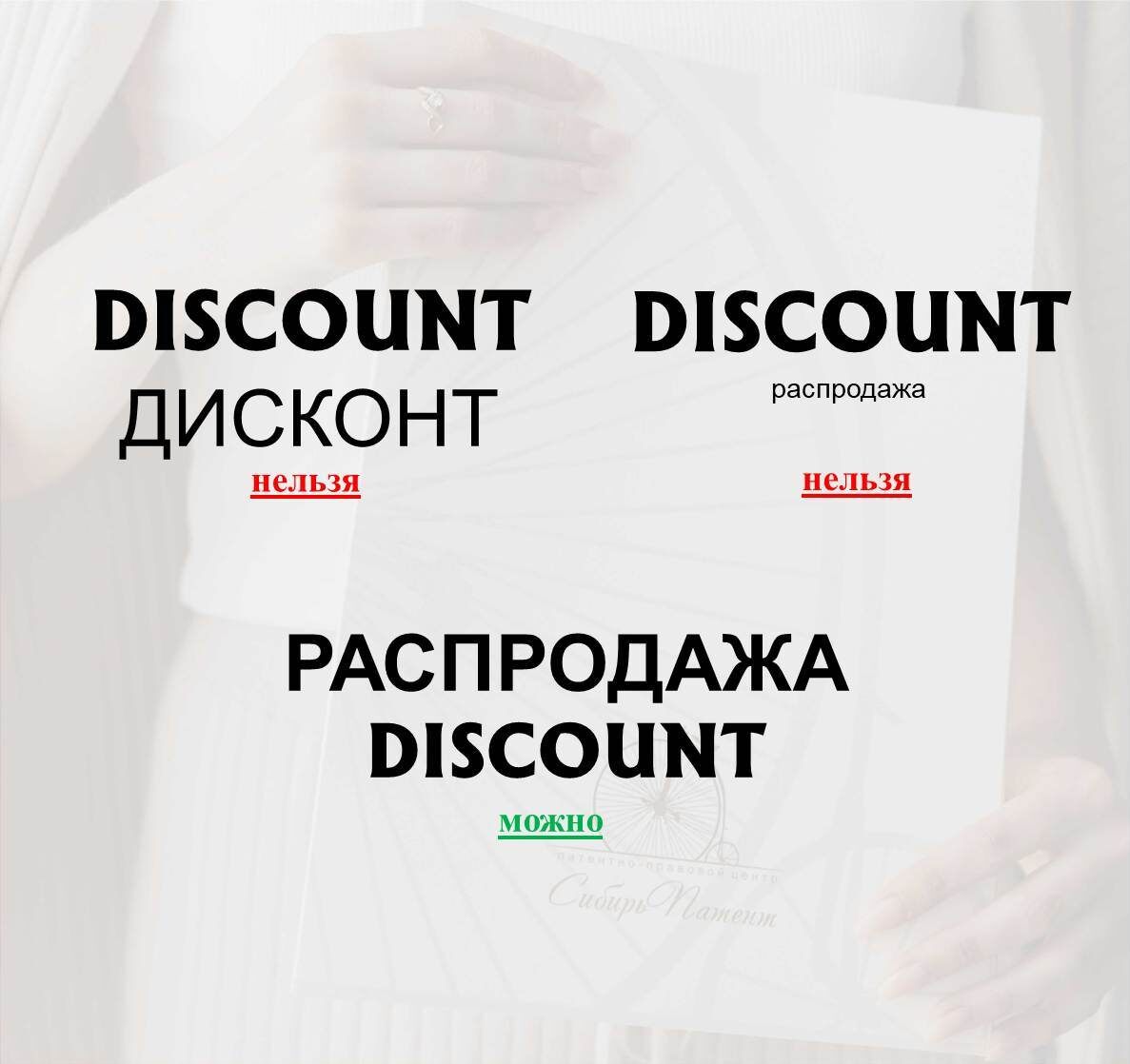 Русский текст на первом месте, смысл текста совпадает, шрифт и читаемость одинаковые - использование законно.