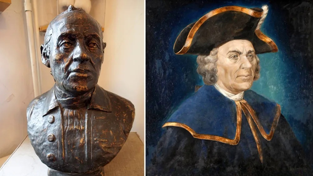 Воссозданный облик Витуса Беринга и написанный на его основе портрет