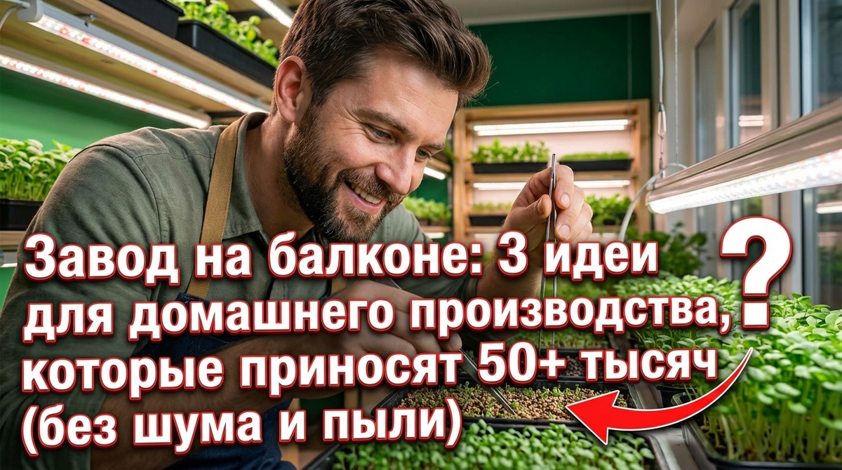«Завод на балконе»: 3 идеи для домашнего производства, которые приносят 50+ тысяч (без шума и пыли)