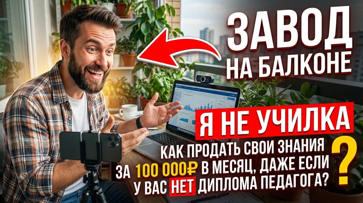 «Я не училка»: как продать свои знания за 100 000₽ в месяц, даже если у вас нет диплома педагога