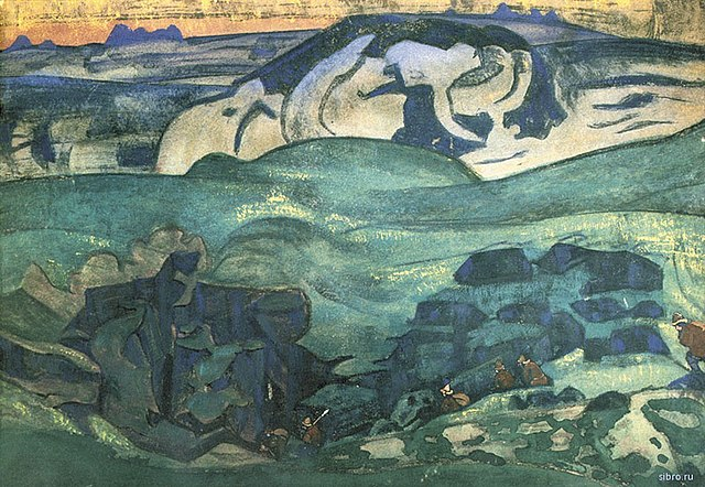 Картина Н.К.Рериха
Чудь подземная (Чудь под землю ушла) 1913.