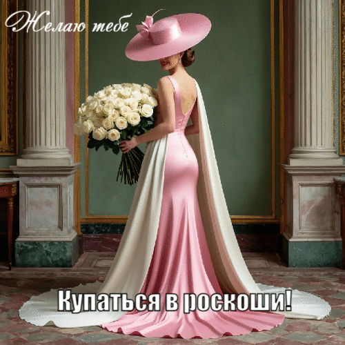 Желаю тебе купаться в роскоши!