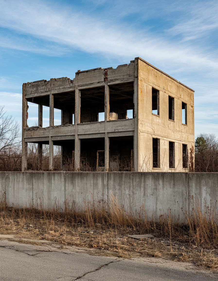 Заброшенный дом отдыха Картинка создана ИИ