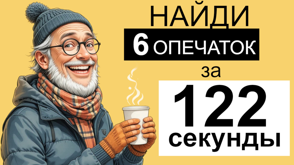 Найдите 6 опечаток. 