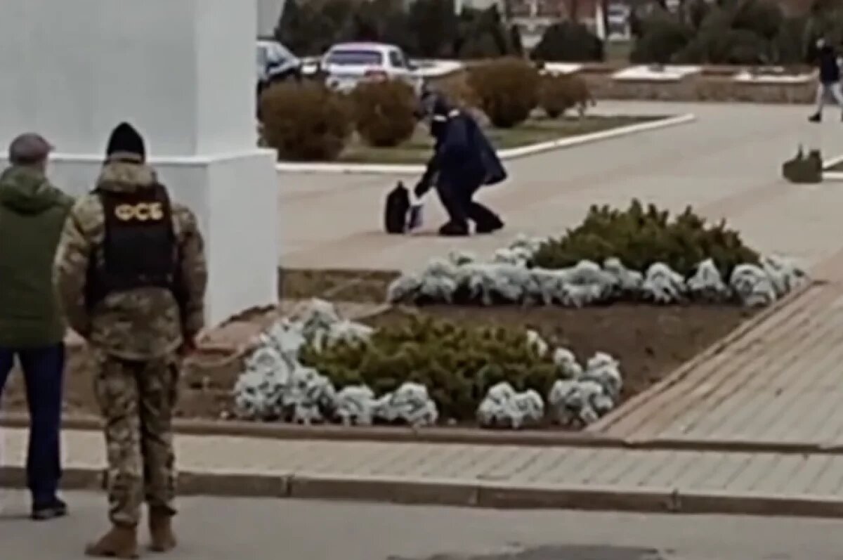    ФСБ показала кадры уничтожения бомбы, которую несла 16-летняя девушка