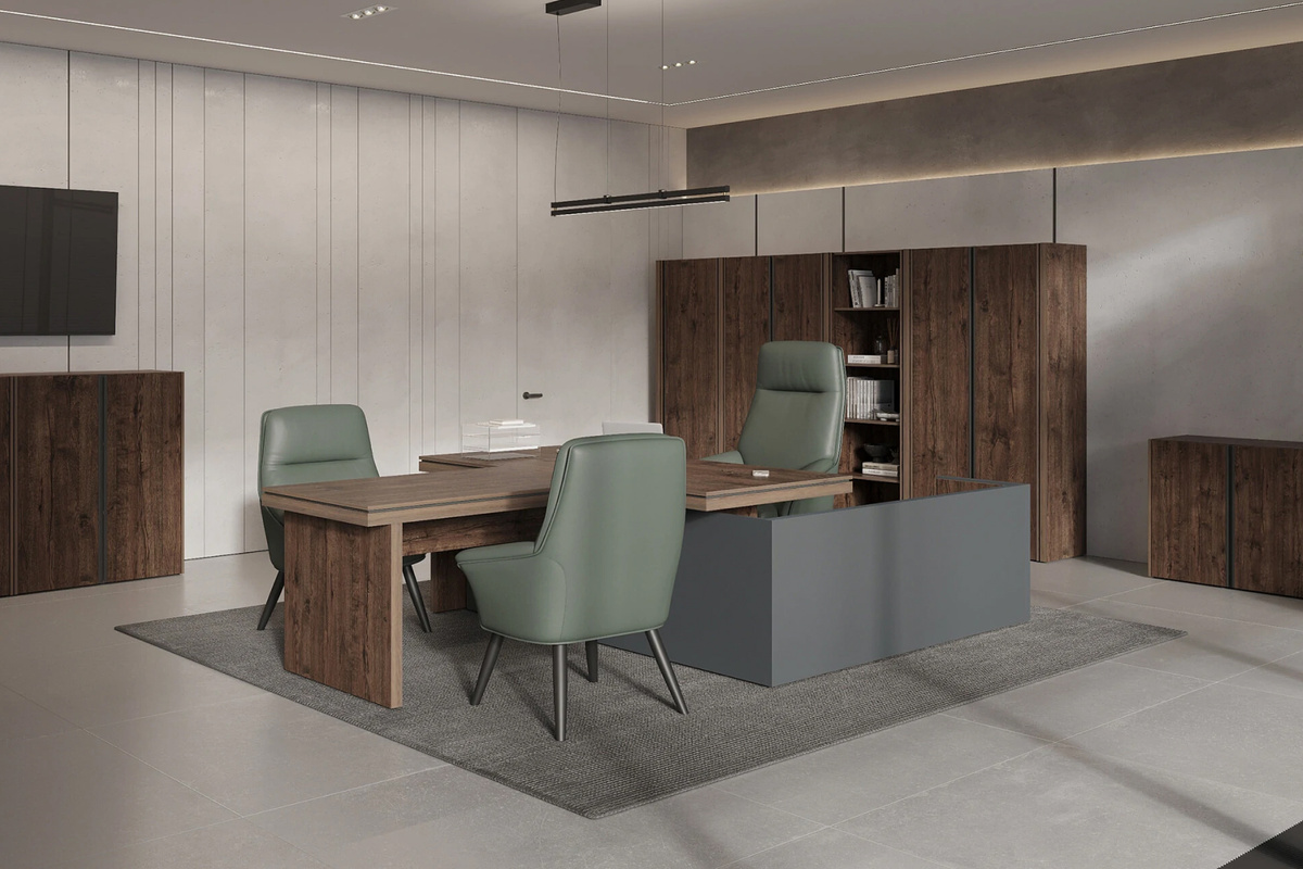 Тумбы выполнены в двух вариантах — с ящиками скрытого монтажа или открытыми нишами. 