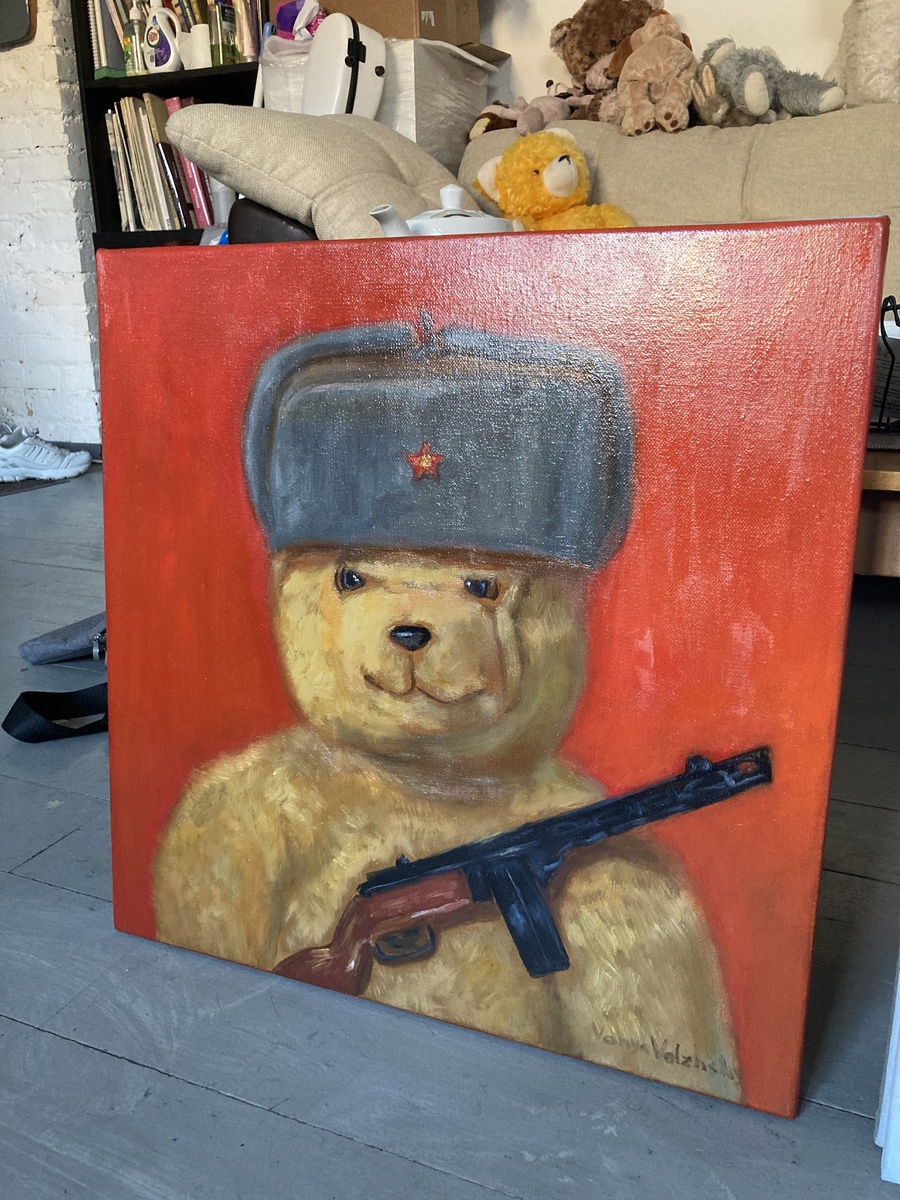 Картина на тему Победы. Автор Ваня Волжский. 50х50, холст, масло. В частной коллекции, повтор невозможен.
