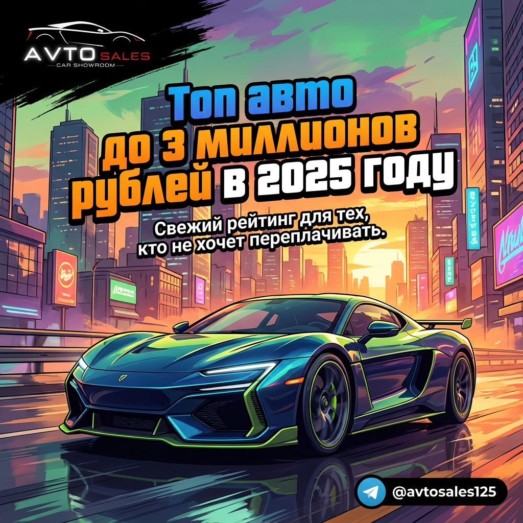    Лучшие авто до 3 млн рублей в 2025 году: как не переплатить и выбрать идеально Авто Сейлс