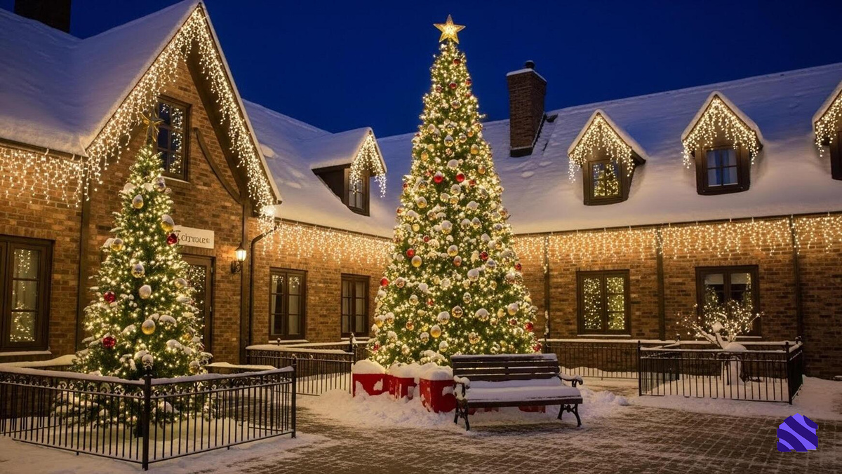 Гирлянды на доме