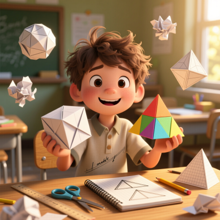 Геометрия на кончиках пальцев! Превращаем скучный плоский лист в объемное чудо. Секрет — в волшебной развертке!