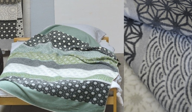 Австрийский плед David Fussenegger с абстрактным дизайном, состав: хлопок и бамбук | Posteleon.ru