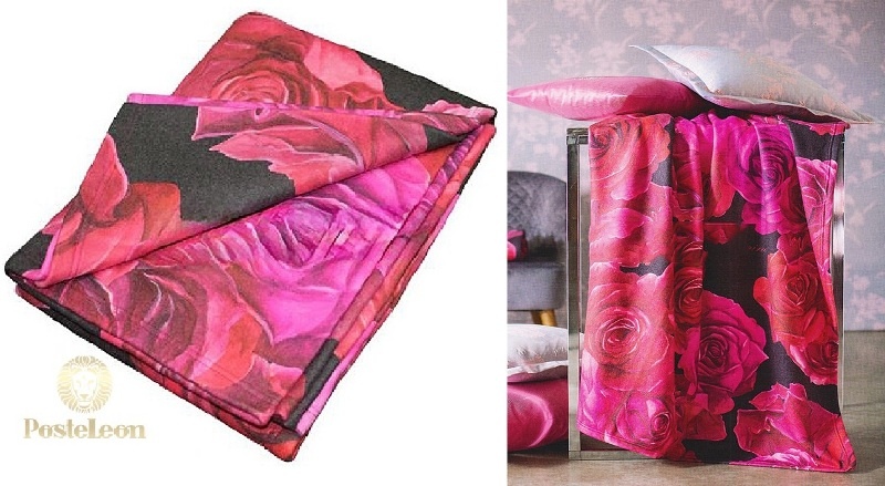 Итальянский плед Blumarine из полиэстера с гламурным дизайном| Posteleon.ru