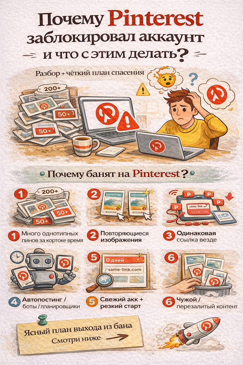 Почему заблокировали Pinterest — и что с этим делать: пошаговый разбор
