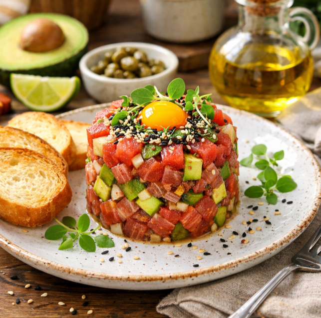 Тартар из тунца с авокадо рецепты от Дарики