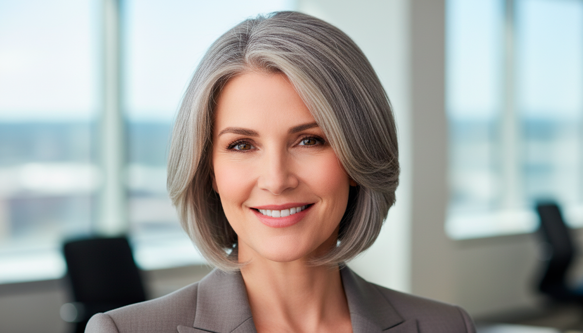 Боб до подбородка — универсальная стрижка, которая молодит