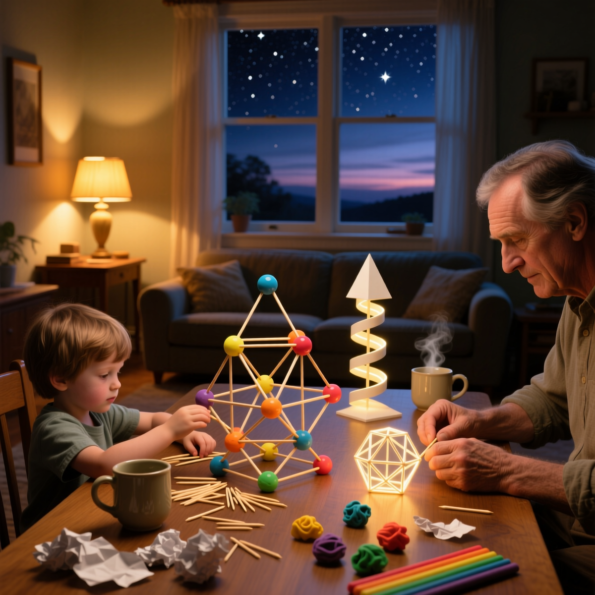 Геометрия, которую можно потрогать! Весь мир объёмных фигур на вашем столе. Семейный вечер, который запомнится больше любого урока.