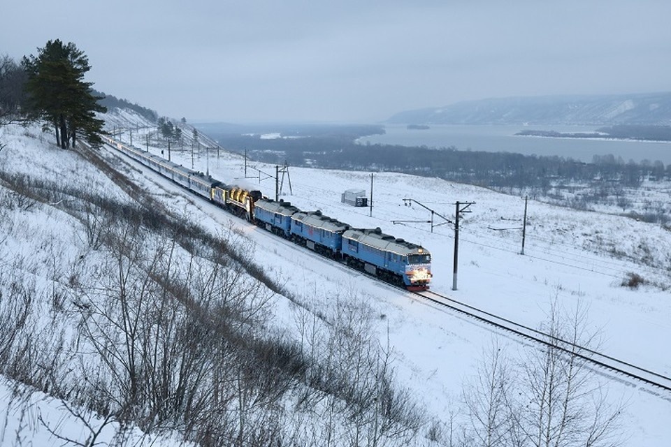    Поезд Деда Мороза впервые посетил Тольятти / Фото: пресс-служба КбшЖД