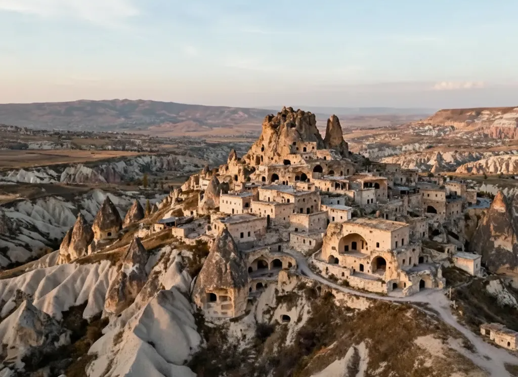 Главный скульптор здесь — не ветер, а терпение. Одна капля, отколовшая песчинку от мягкого туфа, — так, удар за ударом, за миллионы лет и родился этот инопланетный пейзаж.