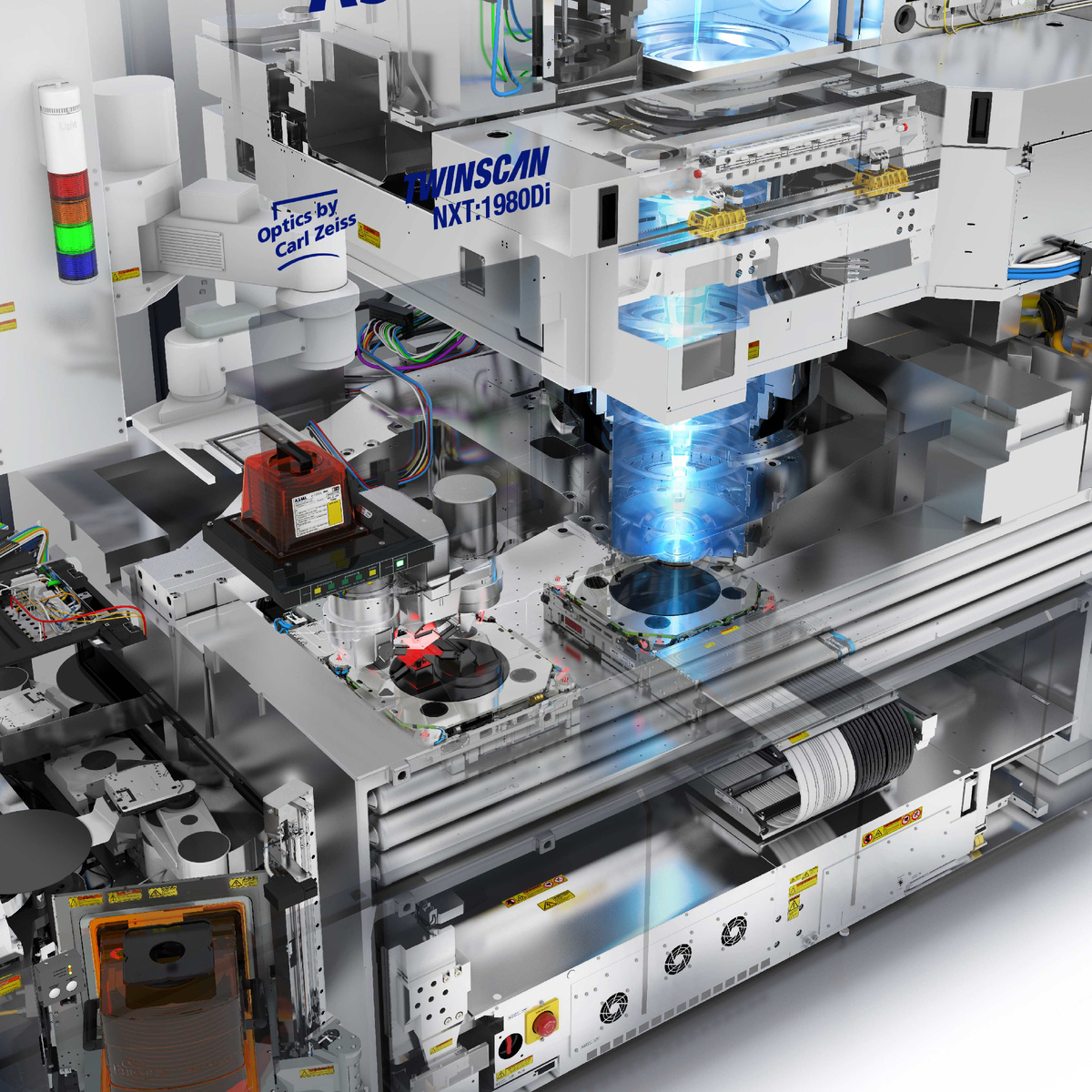 Путь света в фотолитографе глубокого ультрафиолета (DUV) ASML. Изображение: ©ASML