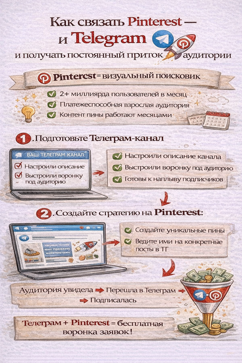 Как связать Pinterest и Telegram — и получать постоянный приток аудитории