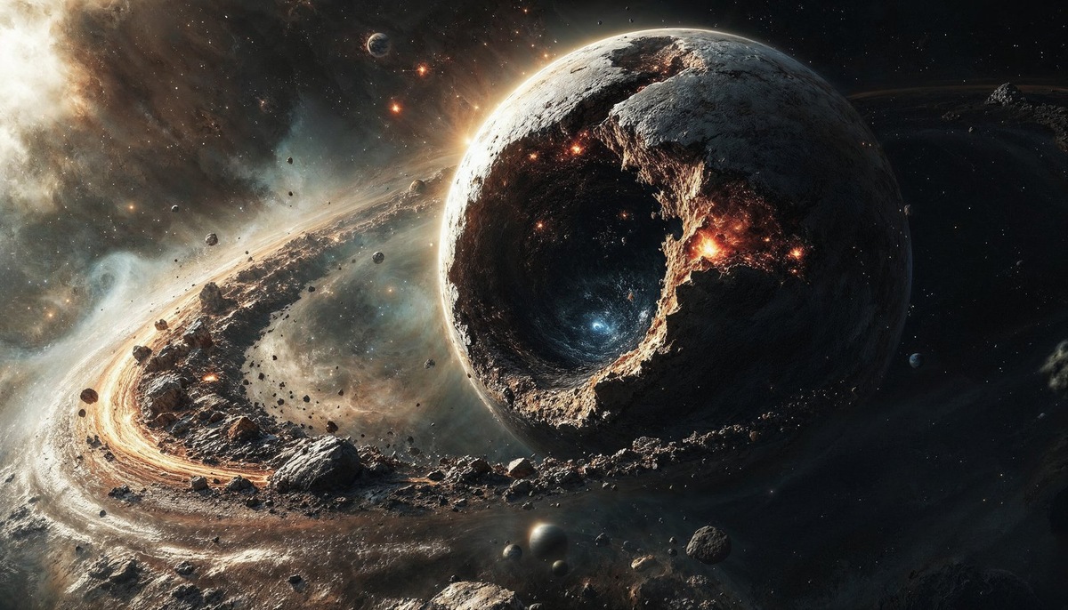    Планета внеземной цивилизации в представлении художника