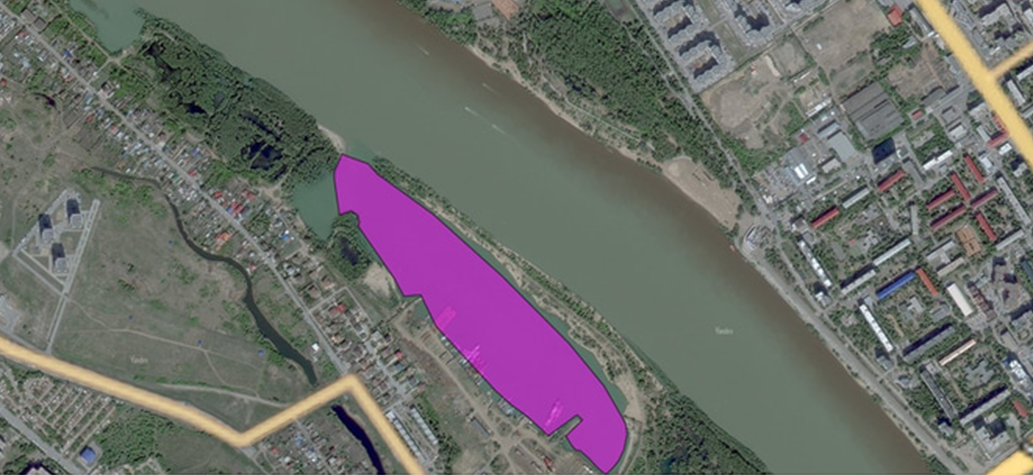 г.Омск. Карта-схема  акватории Иртыша 