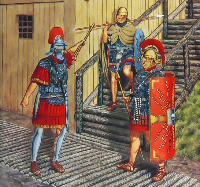 Центурион отчитывает легионеров в форте. Художник: James Field