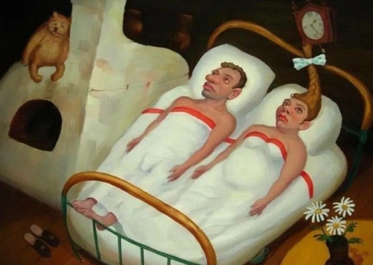 Николай Хапилов. Муж и жена в спальне. Из открытых источников.