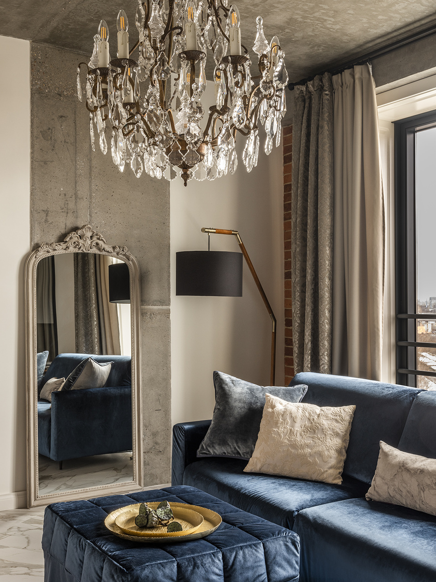 Интерьер квартиры в ЖК Мосфильмовская, фото Д.Александрова. Дизайнер интерьера Ирина Кривцова.