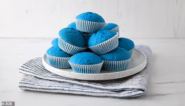 муффины с синим красителем