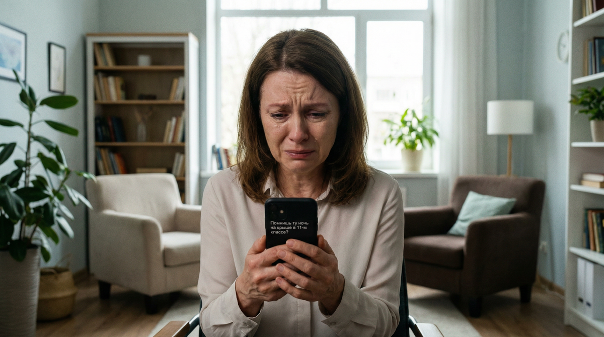 И тут — звоночек из прошлого. В "Одноклассниках" сообщение: "Помнишь ту ночь на крыше в 11-м классе?"