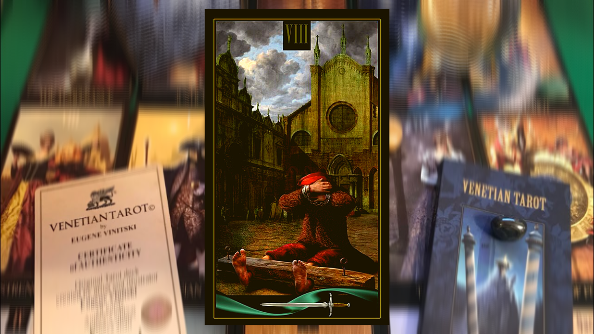 Восьмёрка Мечей. Photo «Venetian Tarot» Eugene Vinitski