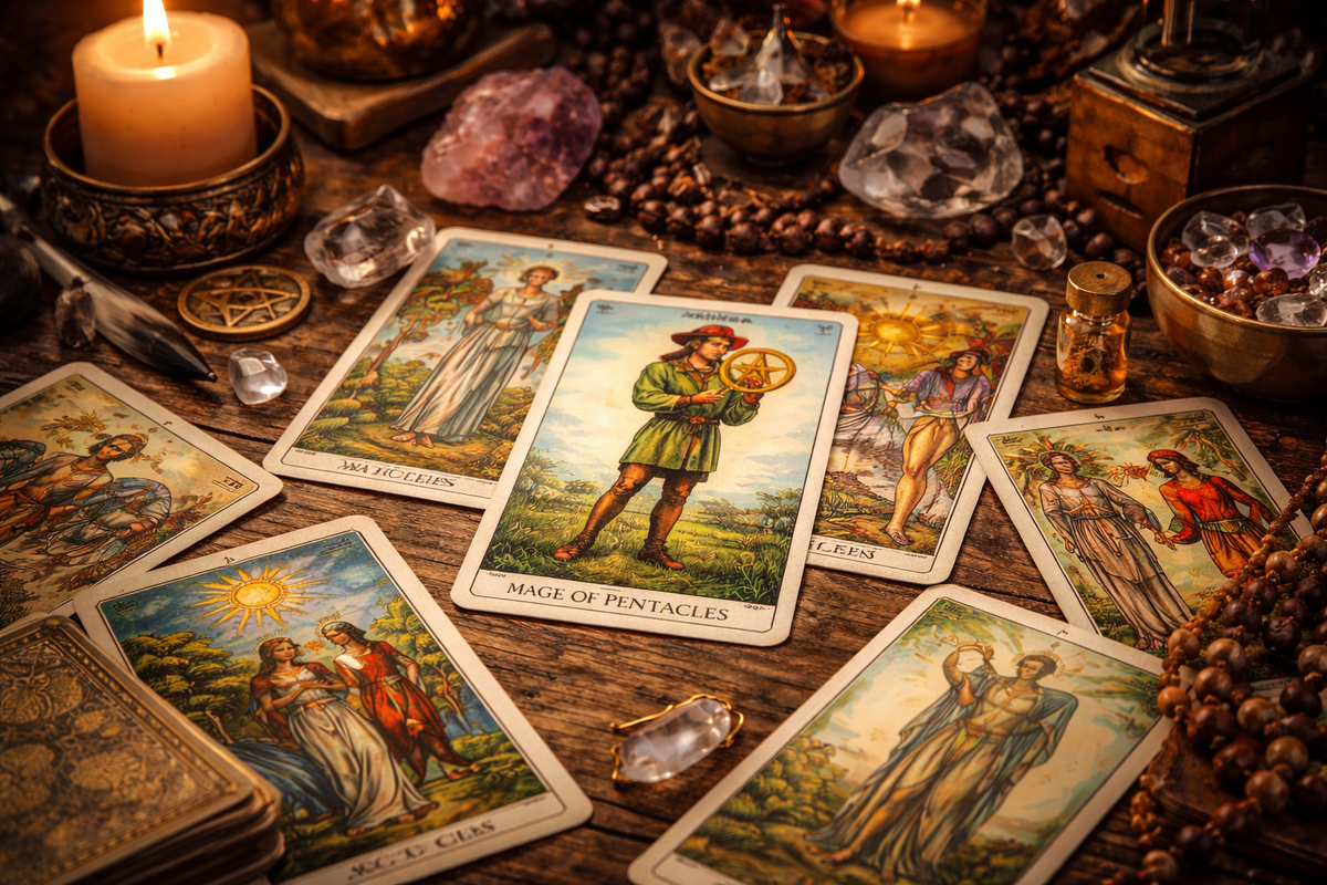 Карта Таро Паж Пентаклей в раскладах на отношения часто говорит о начале, осторожности и готовности вкладываться постепенно.