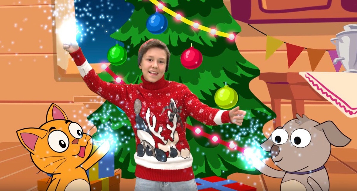 Кадр из клипа "Новогодняя" Главные детские песни