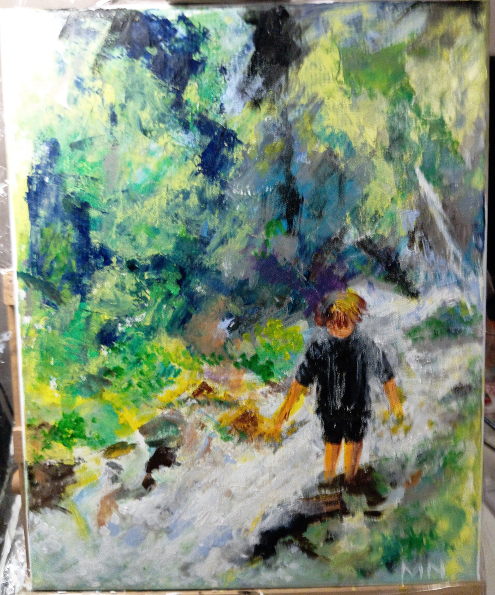 Воспоминание о лете."У ручья"