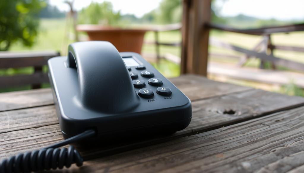    Иллюстрация кнопочного телефона на фоне природы