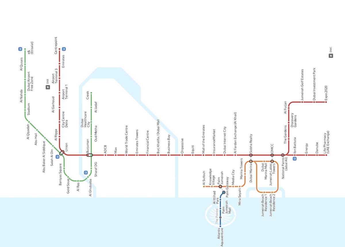 Схема метро на момент написания статьи