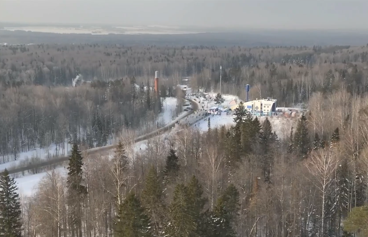 Вид на ижевский лыжный стадион