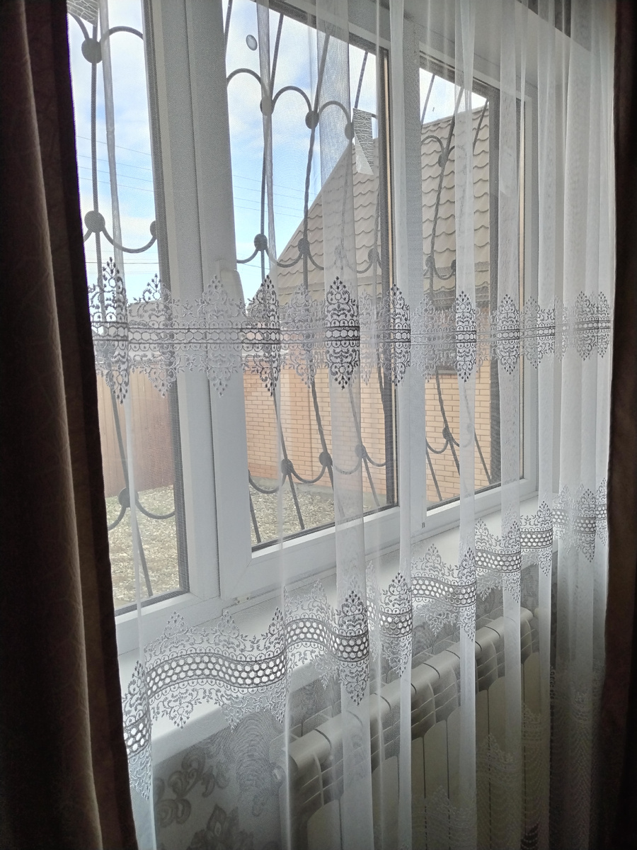 Новый тюль, белый. 