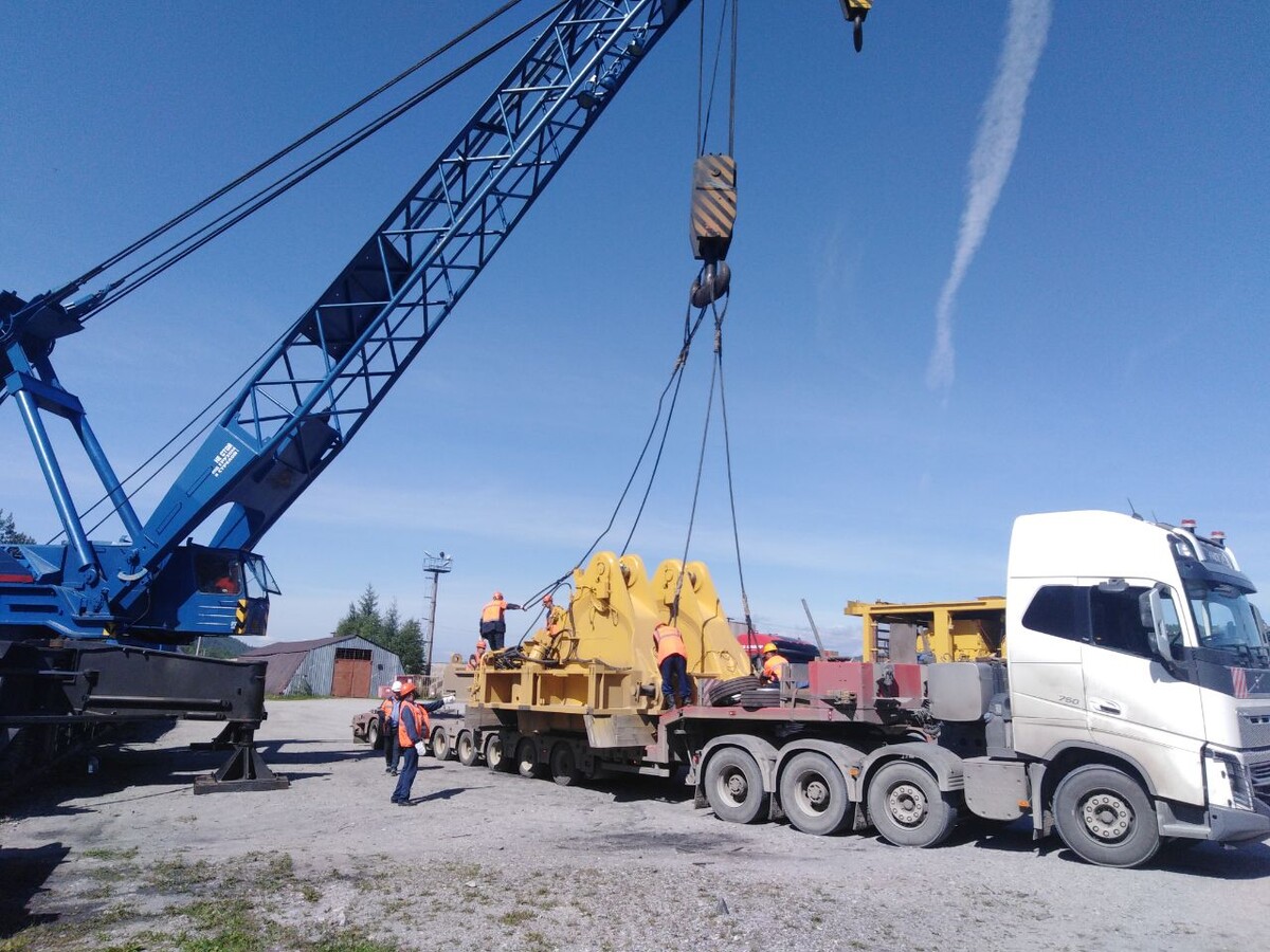 автоперевозка негабарита тралом