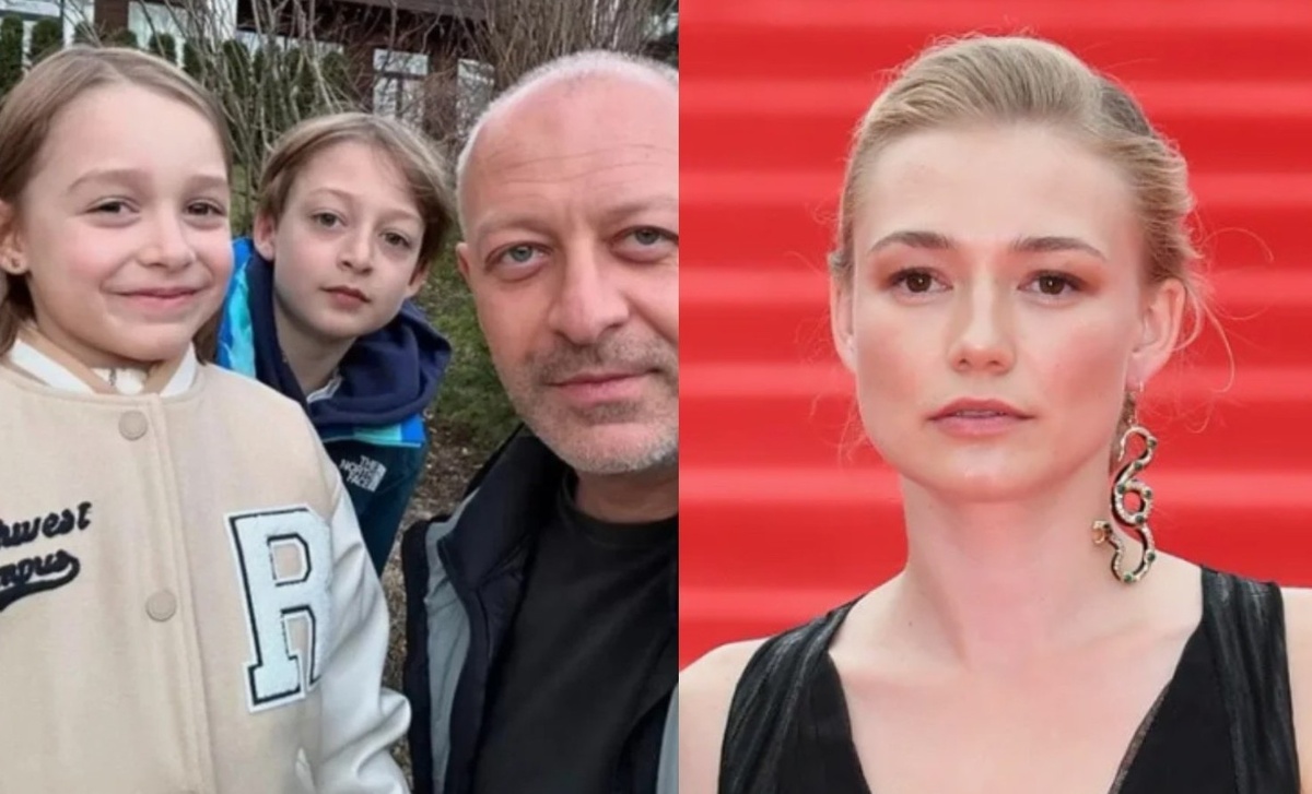 на фото слева Арчил Геловани с детьми Константином и Эмми, справа на фото - Оксана Акиньшина
