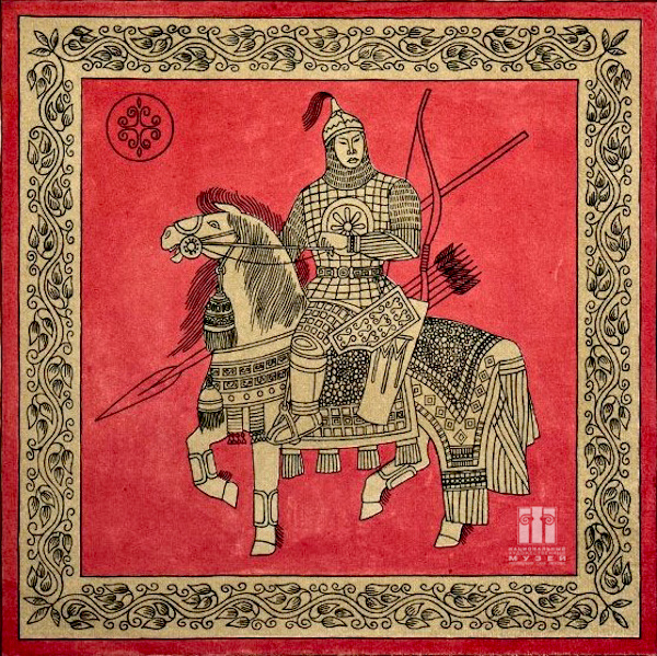 Василий (Сэксэй) Парников. «Богатырь Среднего мира». 1984. Бумага, цветная литография