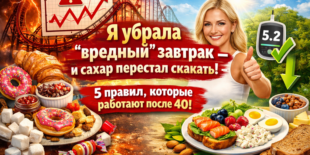 Я убрала «вредный» завтрак — и сахар перестал скакать. 5 правил, которые реально работают после 40