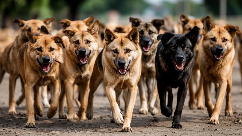     Бездомные собаки. shedevrum.ai