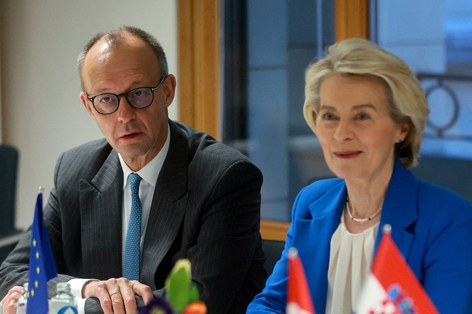    Канцлер Германии Мерц и глава Еврокомиссии Фон дер Ляйе REUTERS