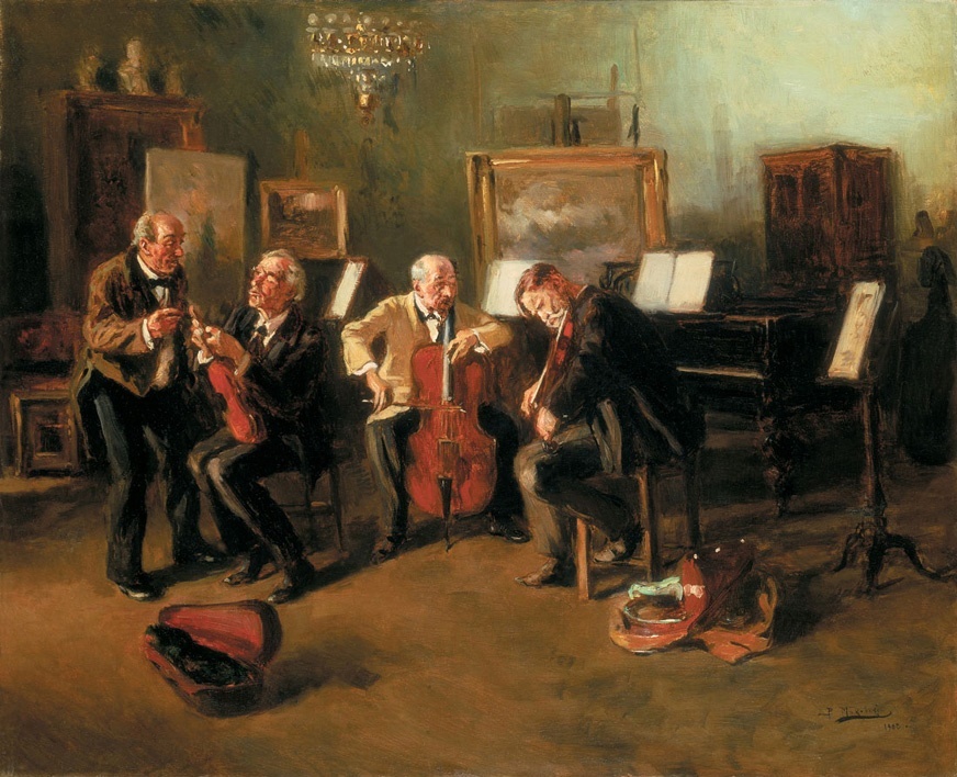 В мастерской художника» (Музыканты), Владимир Маковский